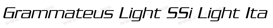 Grammateus Light SSi Light Italic字体转换